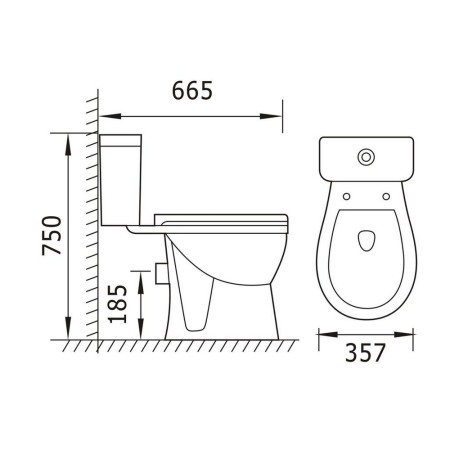 PRO665BIB Kartell Proton Rimless WC with Soft Close Seat (2)