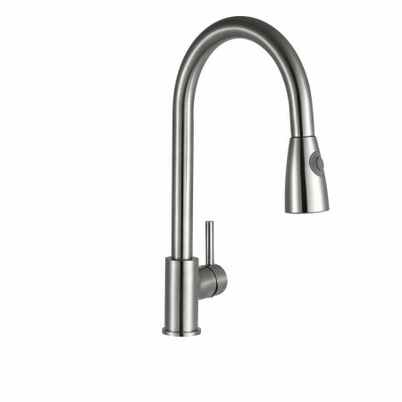 KST004 Kartell Pull Out Kitchen Sink Mixer Tap in Brushed Steel
