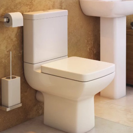 Kartell Pure Close Coupled Toilet Pan, Cistern & Soft Close Seat