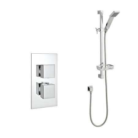 Kartell Pure Thermostatic Concealed Shower with Adjustable Slide Rail Kit