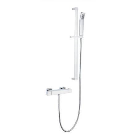 SHO029PR Kartell Pure Thermostatic Exposed Bar Shower with Adjustable Slide Rail Kit