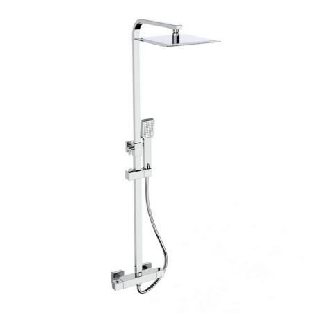 SHO030PR Kartell Pure Thermostatic Exposed Bar Shower with Overhead Drencher and Sliding Handset
