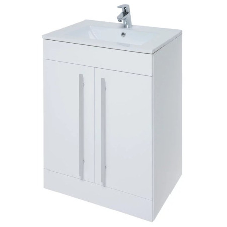 Kartell Purity 500mm Floor Standing 2-Door Unit & Ceramic Basin - White