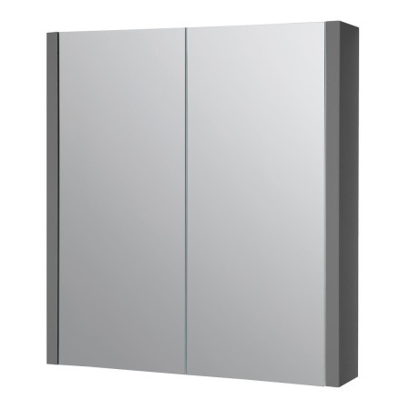 FUR114PU Kartell Purity 600mm Mirror Cabinet - Storm Grey Gloss