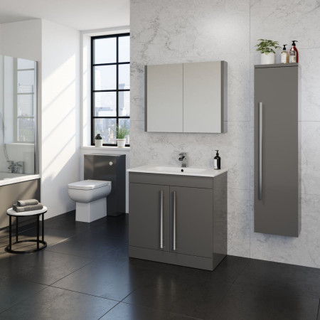 FUR056PU/FUR060PU Kartell Purity Storm Grey Gloss Room Setting
