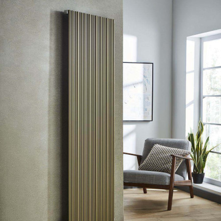 Kartell Quebec 1775 x 479mm Bronze Vertical Single Panel Radiator