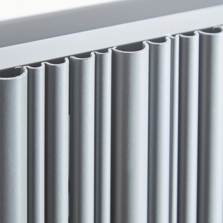 ALRAD-5-1805-GY Kartell Quebec 1775 x 599mm Grey Vertical Single Panel Radiator Close Up