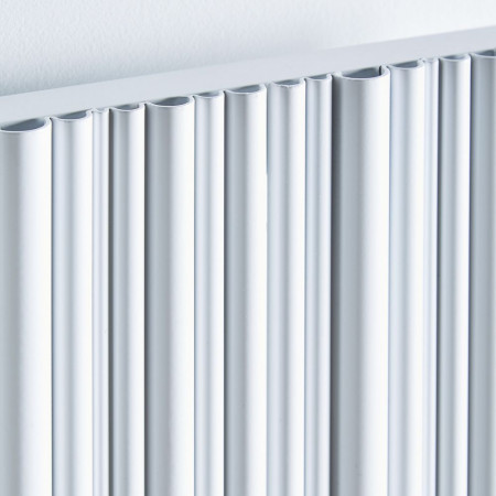 ALRAD-5-1804-WT Kartell Quebec 1775 x 479mm White Vertical Single Panel Radiator Close Up
