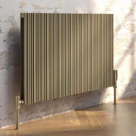Kartell Quebec 575 x 479mm Bronze Horizontal Single Panel Radiator