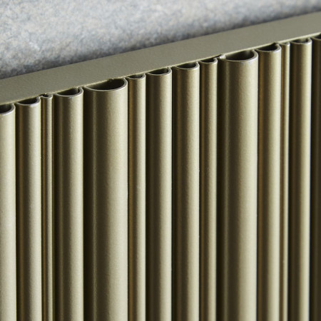 ALRAD-6-604-BZ Kartell Quebec 575 x 479mm Bronze Horizontal Double Panel Radiator Close Up