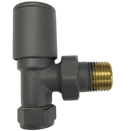Kartell Textured Grey 15mm Angled Radiator Valves