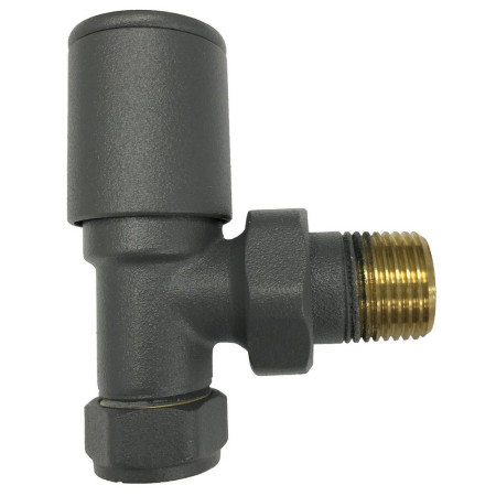 Kartell Textured Grey 15mm Straight Radiator Valves