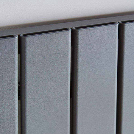 ALRAD-10-616-GY Kartell Victoria 575 x 1180mm Grey Single Panel Horizontal Radiator Close Up