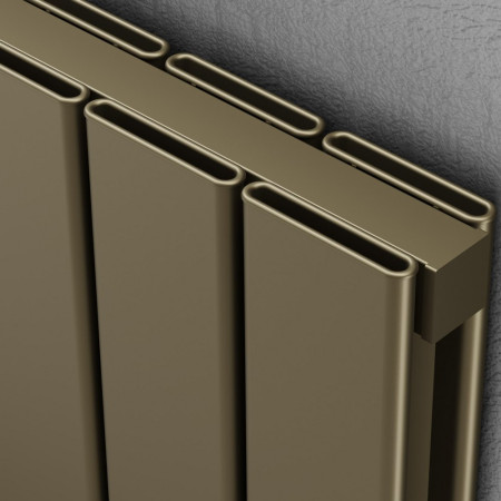 ALRAD-11-619-BZ Kartell Victoria 575 x 1402mm Bronze Double Panel Horizontal Radiator Close Up