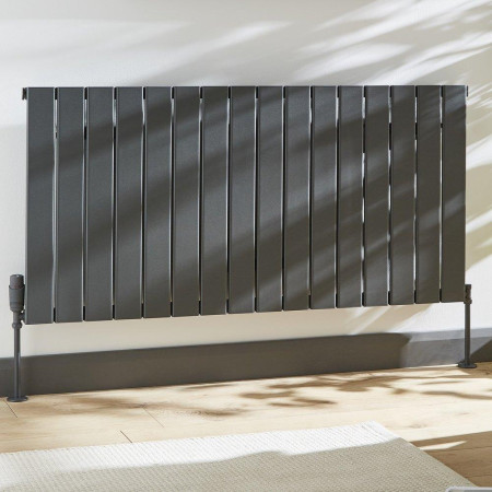 Kartell Victoria 575 x 588mm Grey Single Panel Horizontal Radiator