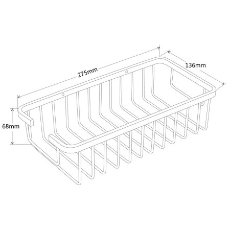 ACC099 Kartell Wire Work Soap Basket Line Drawing