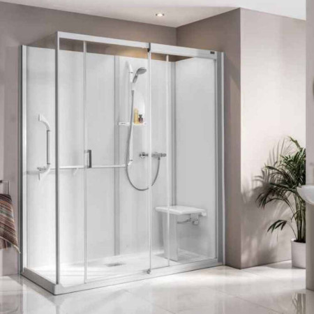 Kinedo Kinemagic 7 Serenity+ 1200 x 900mm Corner Thermo Sliding Shower Cubicle