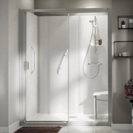 SEREN7R1270 Kinemagic 7 Serenity 1200 x 700mm Recess Thermo Sliding Shower Cubicle