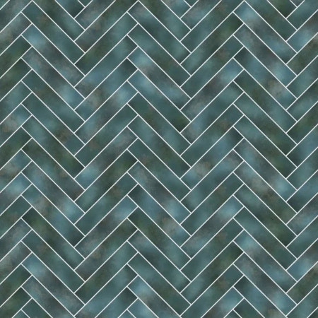 Kinewall Green Blue Herringbone Shower Panel Closeup
