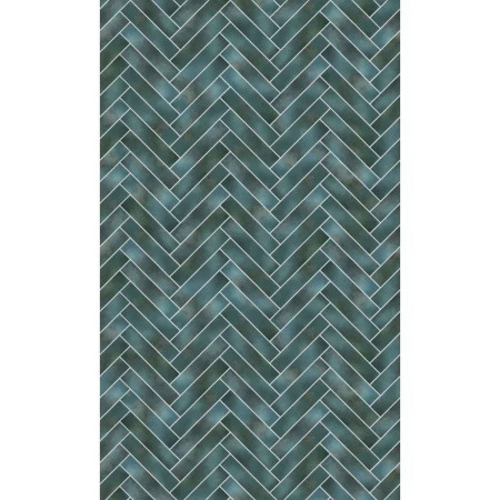 Kinewall Green Blue Herringbone Shower Panel