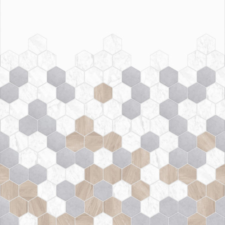 PM838 Kinewall Hexagon Trilogy 1250 x 2500mm Panel Swatch