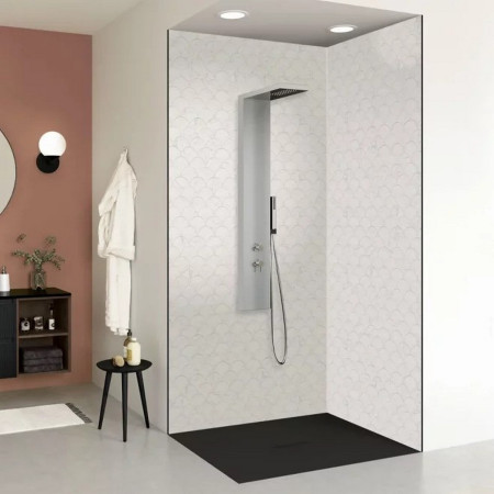 Kinewall Marble Scalloped Edge 1500 x 2500mm Panel