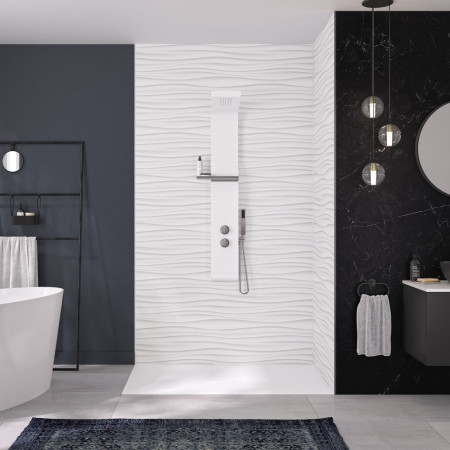 Kinewall White Waves 1250 x 2500mm Panel