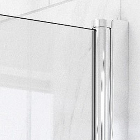 Kudos Chrome Single Panel 6mm Bath Screen Wall Post