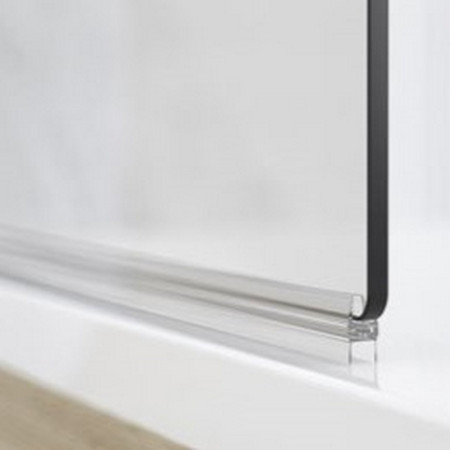 Kudos Chrome Single Panel 6mm Bath Screen Twin Element Seal