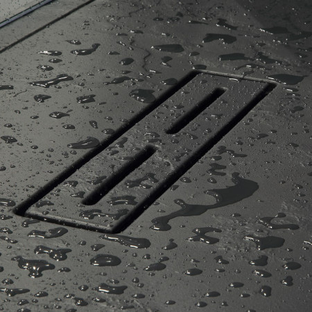 C2T15070TSLGR Kudos Connect2 1500 x 700mm Slate Grey Shower Tray Waste Close Up