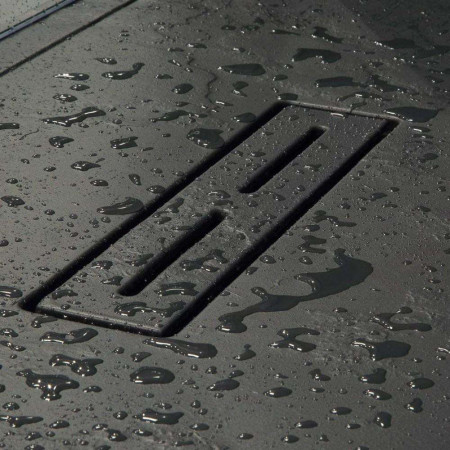 C2T16090TSLGR Kudos Connect2 1600 x 900mm Slate Grey Rectangle Shower Tray Waste Close Up