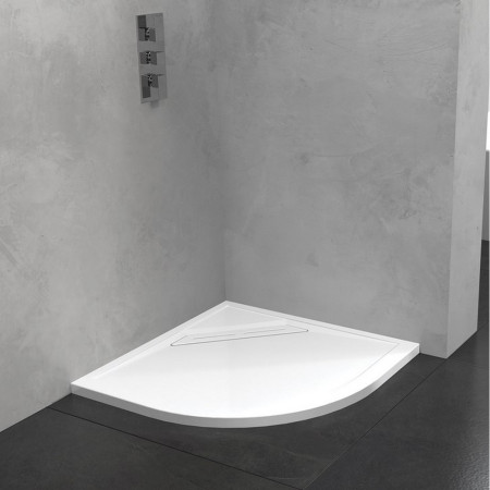 C2T90QTSR Kudos Connect 2 Quadrant Slip Resistant Shower Tray 900mm Lifestyle