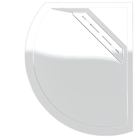 C2TQ1290LHSR Kudos Connect 2 Right Hand Offset Curved Slip Resistant Shower Tray 1200 x 900mm