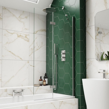 Kudos Inspire 2 Panel 1500 x 875mm In Fold 8mm RH Bath Screen