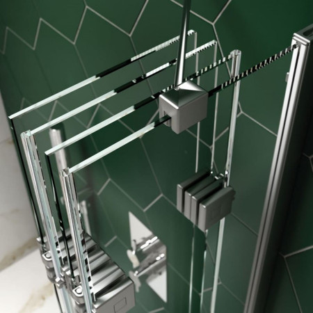 4BASCOMPS Kudos Inspire Compact 950mm Bath Screen Folding Mechanism