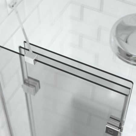 Kudos Inspire Triple 1250mm Chrome Bath Screen Doors Folded