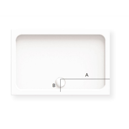 KS17070SR Kudos Kstone Slip Resistant 1700 x 700mm Rectangular Shower Tray with Central Waste Position