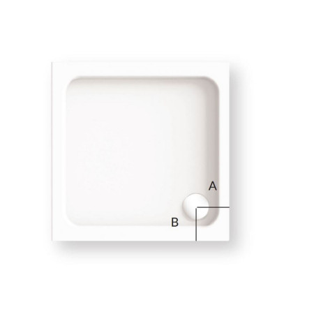 KS90SR Kudos Kstone Slip Resistant 900mm Square Shower Tray with Corner Waste Position