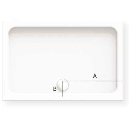 KS15090SRGR Kudos Kstone Slip Resistant Slate Grey 1500 x 900mm Rectangle Shower Tray Waste Position