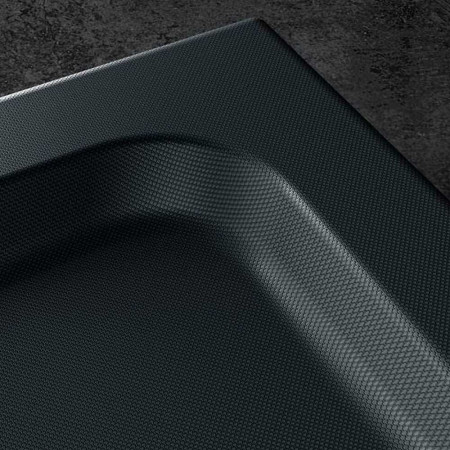 KS17070SRGR Kudos Kstone Slip Resistant Slate Grey 1700 x 700mm Rectangle Shower Tray Lifestyle