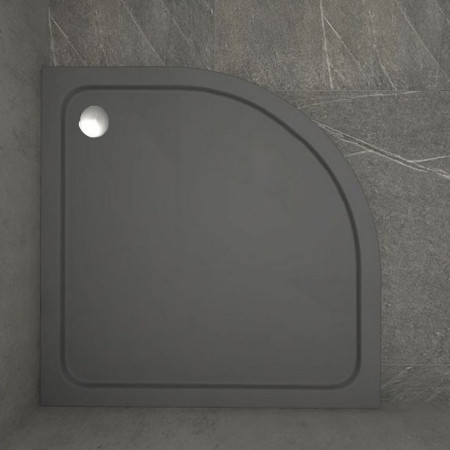 KSQ80SRGR Kudos Kstone Slip Resistant Slate Grey 800mm Quadrant Shower Tray (1)