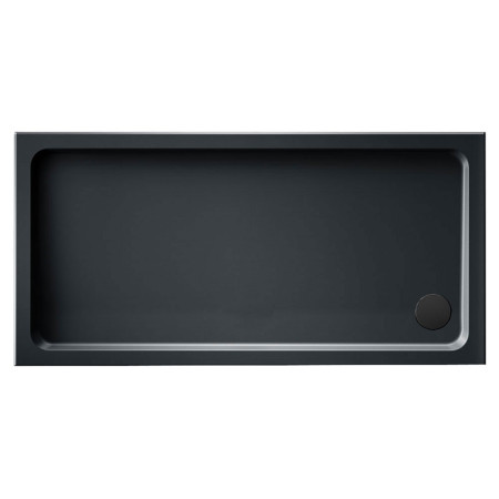 KS10090SRGR Kudos Kstone Slip Resistant Slate Grey 1000 x 900mm Rectangle Shower Tray (1)