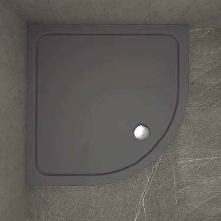 Kudos Kstone Slip Resistant Slate Grey 900mm Quadrant Shower Tray