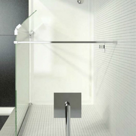 Kudos Ultimate 600mm Wetroom Panel 10mm With Wall Post