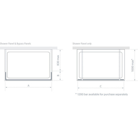 LK819-095S Lakes 950mm Riviera Shower Panel (2)