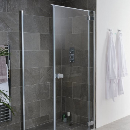 Lakes Grenada 1000mm Hinged Panel Shower Door with Side Panel
