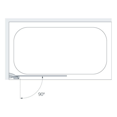 SS130100S Lakes Island 1000 x 1500mm Hinged Bath Screen (2)
