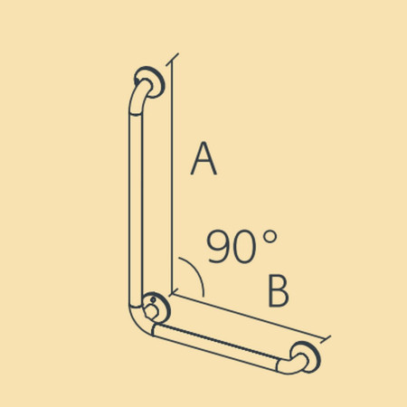 3016SG05 Lakes Series 150 Steel SG 700 x 450mm Reversible Wall Handle Line Drawing