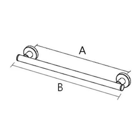 4002SG05PM Lakes Series 400 SG 450mm Holding Handle Line Drawing