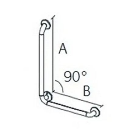 4016SG05PM Lakes Series 400 SG 700mm Reversible Wall Handle Line Drawing